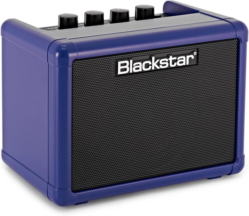 Blackstar Fly 3 Mini Amp - Royal Blue Bundle with Instrument Cable, Picks, and Austin Bazaar Polishing Cloth - Image 2